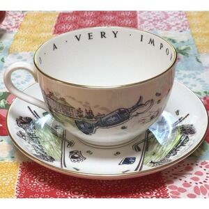 Royal Worcester TO A VERY IMPORTANT PERSON Golf Cup Saucer Oversized Fathers Day